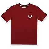 True Religion Boys Tee Shirts Short Sleeve Cotton T-Shirt for Boys Graphic Tees (US, Numeric, 8, Regular, Red White)