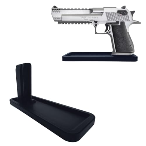 GUNCREED Desert Eagle 44 Gun Stand – Pistol Display Stand for Handguns Chambered in .44 Durable Plastic – Black