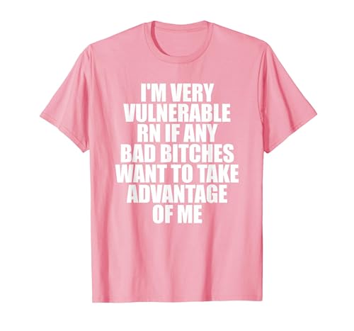 Image of I'm Very Vulnerable RN T-Shirt, Men, Pink, XX-Large