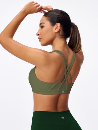 Image of Strappy Sports Bra Criss Cross Back Padded