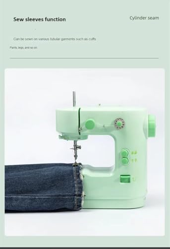 Image of Sewing Machine with Extension Table & Foot Pedal | Portable Electric Mini Silai Machine for Home Use | 2 Speed, Dual Power (AC /DC) | Beginners & DIY Stitching Machine