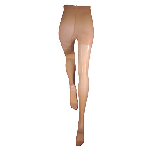 Image of Truform Sheer Compression Pantyhose, 20-30 mmHg, Women's Shaping Tights, 20 Denier, Beige, Medium (Pack of2)
