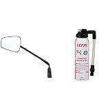 ZEFAL Espion Z56 - Rétroviseur Gauche compatible ebike vélo électrique à miroir incassable et rabattable, Noir, Taille Unique & Repair Spray - Bombe anti crevaisonpour vélo, Mixte Adulte, Noir, 100ml