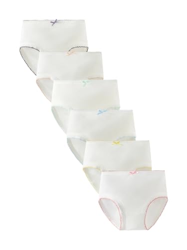 6Pcs Each Bag Girls Undewear Pure Color Soft 100% Cotton Toddler Kids'Briefs