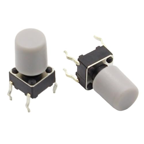 Tapa de plástico gris 6x6 mm para pulsador táctil G61