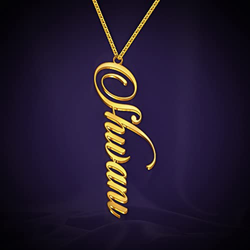 Image of Shivani Cursive Gold & Silver Name Pendant Necklace, Best Jewelry Gift for Girls.