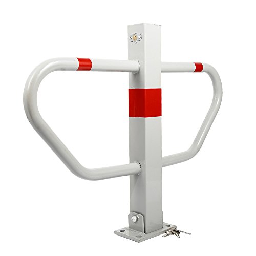 Supfine Barrera de aparcamiento manual con 3 llaves, 70 x 500 x 600 mm, Barrera de estacionamiento resistente, color aleatorio Cover