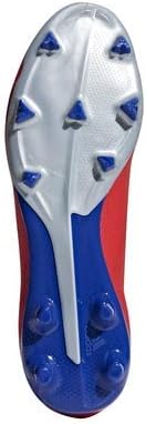 adidas Men's X 18.3 Firm Ground, Active Red/Silver Metallic/Bold Blue, 9.5 M US