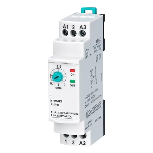 Relais temporisé électronique ERV-03 commutateur temporisateur 24V 230V