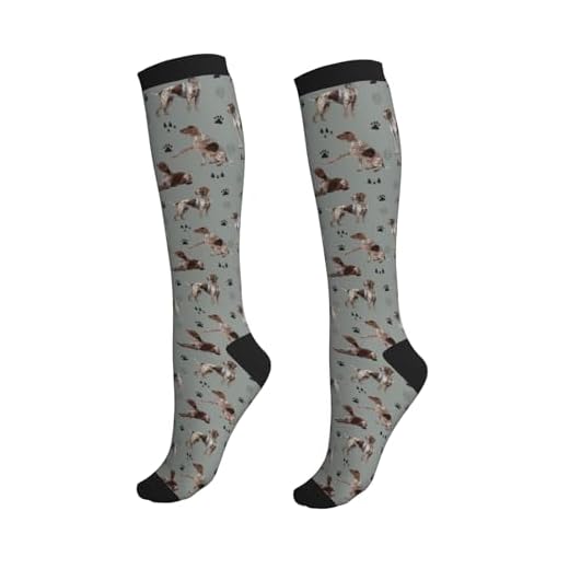 Geoocii German Shorthaired Pointer Dog Compression Socks For Women & Men 15-20 Mmhg, Dog Sock Best For Running, Nursing, Hiking, Flight&Travel
