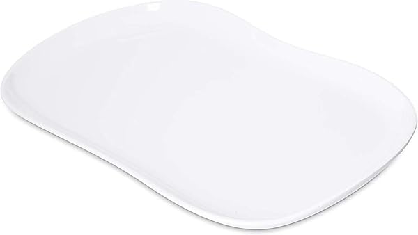Carlisle FoodService Products Stadia Resuable Plastic Platter for Home and Restaurant, Melamine, 13 x 7 Inches, Greige