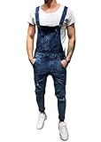 orandesigne salopette da uomo in denim salopette da uomo jeans pagliaccetti con bretelle pantaloni larghi da lavoro cargo pagliaccetti tute f blu scuro 3xl