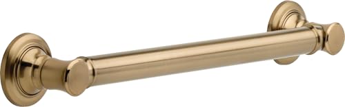 Delta Traditional (1-Pack) 18 Shower Grab Bar Seniors ADA Compliant Champagne Bronze 450 lb Capacity Bathroom Safety Handle for Shower Bathtub | Wall Mounted Balance Assist Grip Bar 41618-CZ