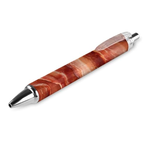 Bolígrafos retráctiles de 0,5 mm Bacon Food con agarre suave y escritura suave para oficina