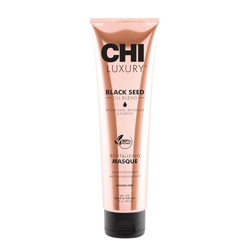 CHI Luxury Black Seed Oil Revitalizing Masque, Deep Conditioning Treatment Creates Soft, Healthy Hair, Sulfate, Paraben & Gluten-Free, 5 Fl Oz