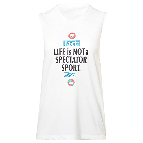 T-shirt Reebok orange femme XXL avec motif graphique vêtement sport manches courtes