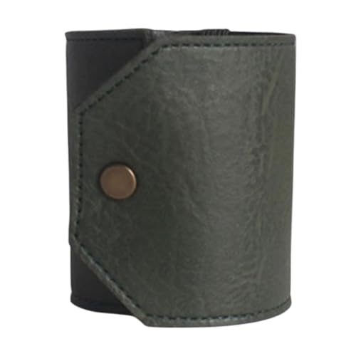 Cash Wrap Wallet with Clasp Organizer Lightweight Fashion Handy Purse Bands Leather Money Clip Holder for Business Trip Shopping Men Women for Bills, Slim Pocket Money, Army Green2