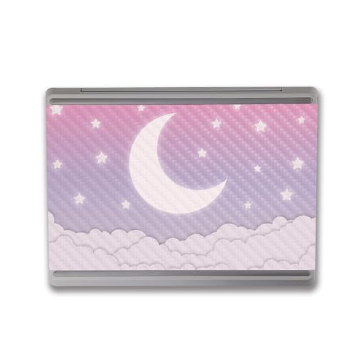 Image of MightySkins Carbon Fiber Skin Compatible with Microsoft Surface Laptop Go 3 (2023) Full Wrap Kit - Baby Moon | Protective, Durable Textured Carbon Fiber Finish | Made in The USA