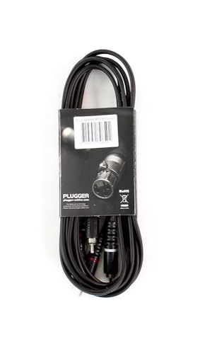 Plugger Patch-Kabel, Cinch-Stecker, 3 m, Schwarz