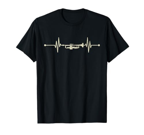 Musique Jazz Trompettiste idée cadeau Trompette - Battement De Coeur Jazz Musique Trompette T-Shirt
