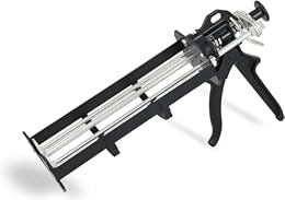 DRICORE PRO Concrete Repair Dual Cartridge Epoxy Gun | Best Applicator for 1:1 and 2:1 Ratio Epoxies, Adhesives, and Sealants Used in Repairing Cracked Foundations, Basements, Walls, Poured Concrete