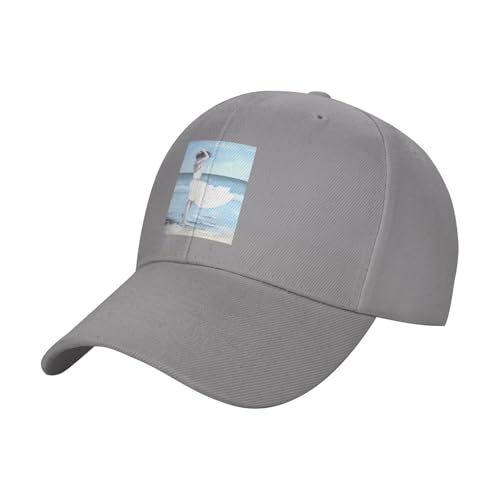 Casquette de baseball en coton imprimé Girl On A Windy Beach idéale pour vos sorties en plein air