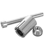 NUOBESTY Motorcycle Handlebar End Caps Plug Set with Rearview Mirror Hole Plugs and Expansion Screws, Metal Handlebar Grip Covers for Motorbike and Electric Vehicle, Universal Fit for