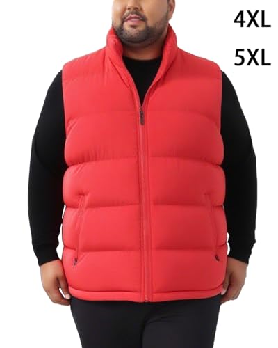 Image of JIHUILAI Men's Puffer Vest Winter Jacket Warm Puffy Vests Men Outdoor Sleeveless Lightweight Water-Resistant Vest M To 5XL