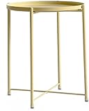 PRÁCTICA Y COMODA: la estructura de metal impermeable es ideal para la limpieza diaria y para apoyar bebidas, aperitivos, libros y otros objetos.