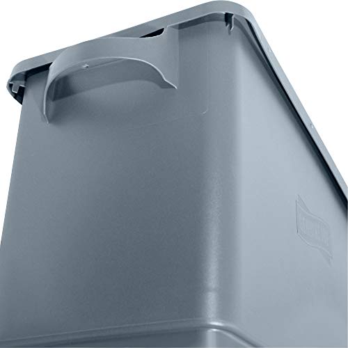 Genuine Joe Gjo60465 Plastic Space Saving Waste Container, 23 Gallon Capacity, 23" Width X 30" Height X 11" Depth, Gray #TOP4