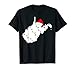 West Virginia Map - Camiseta navideña con sombrero de Papá Noel Camiseta