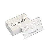 kundenkarten vorteile 💕 MADE WITH LOVE & TOP QUALITÄT: Jede unserer Karten werden liebevoll in unserem kleinen Familienbetrieb in Hamburg von uns gestaltet und in Deutschland produziert. Wir drucken Klimaneutral. Hochwertiger Druck auf 350g Papier. Co2neutral gedruckt. Jedes Set besteht aus 25 Karten im Visitenkarten Format (8,5 x 5,5 cm), sodass sie perfekt in das Portemonnaie passen.