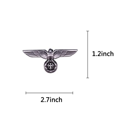 WWII German Waffen SS Visor Cap Eagle Eagles Badge Metal Brooch2