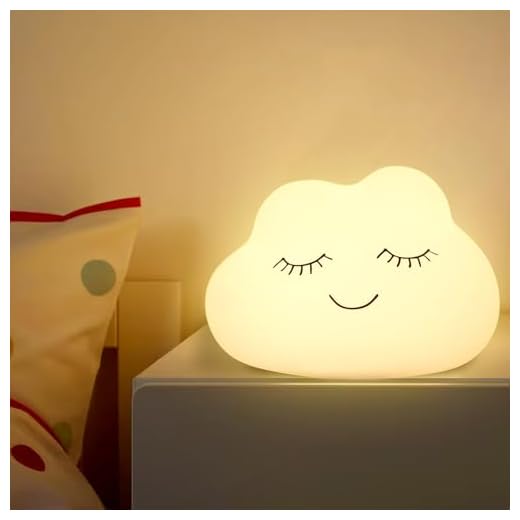 Night Light for Kids, Soft Silicone Cloud Nightlight with Warm White & Multicolor, Adjustable Brightness, 7 Color Changing Tap Control, Anti-Glare, Cloud Squishy Lamb for Kids Room, Baby Nursery