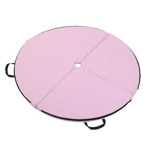 Focket Tapete de Baile en Barra, Tapete Redondo Plegable de 1.57 Pulgadas de Alto X 3.15 Pulgadas de Ancho, Cojín Protector de Seguridad contra Caídas con Asa de Transporte