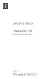 Universal Edition Berio: Sequenza VIIb (for soprano saxophone)