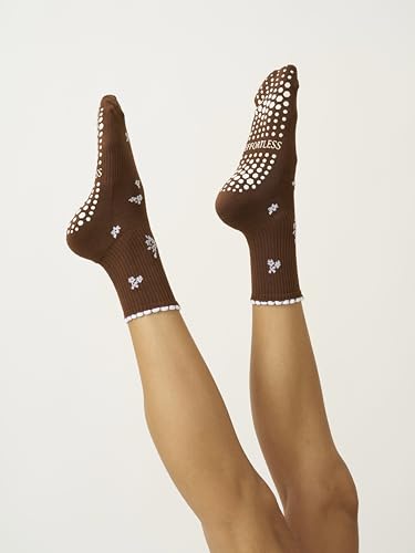 Image of Shapes Studio Half Calf Grip Socks, Cute Fruit Pilates Socks, Ruffle Socks, Non-Slip for Barre Yoga