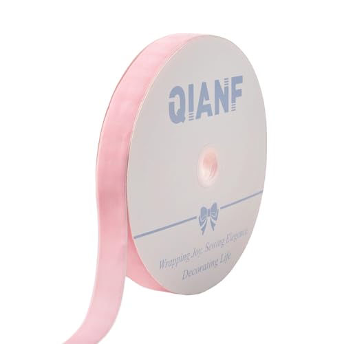 Image of QIANF Vintage Pink Velvet Ribbon, 1 Inch X 25Yd