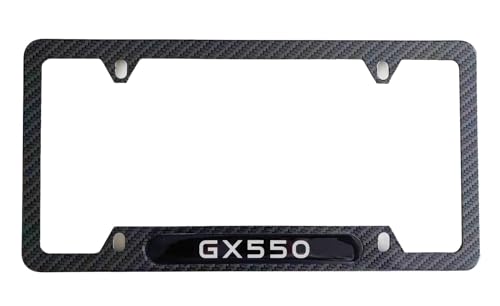 QAMNVCRTY Carbon Fiber License Plate Frame Cover Holder for GX550 Truck Car Accessories Stainless Steel 1PC, CPK22PW
