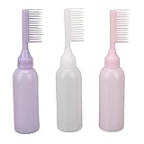 ZJchao Oil Applicator, Plastic Dye Dispensing 3 Pcs Root Comb Applicator for Shops and Beauty Salons