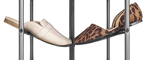 Whitmor Double Sided Rolling Garment Rack, Gray #TOP4