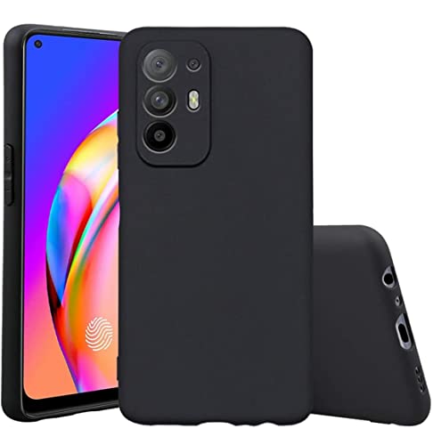 Image of Mobile Back Cover Case for Oppo F19 Pro Plus (Silicone Case|CameraProtection|Black SC1510)