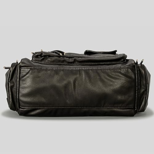 Rivet Crossbody Bag for Women,Large Retro Satchel Washed Leather Handbag Purse,Vintage Summer Hobo Shoulder Work Bag4