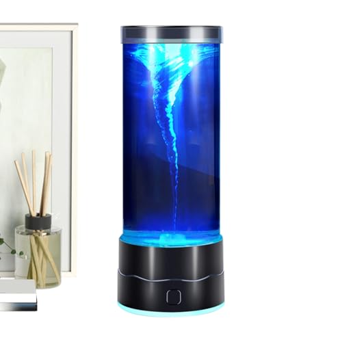 Luz de tornado lámpara de mesa relajante y luz nocturna de agua para dormitorio