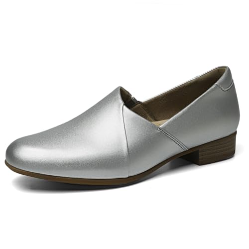 Women's Classic Comfort Dress Shoes Casual Leather Loafers Flats Cute Versatile Slip-Ons Everyday Work Shoes