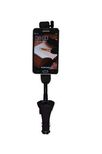 PUREX Technology All-in-one FM-Transmitter, Charger, Speakerphone, carmount for Smartphone with 5-Pin Micro USB Dock - DLX-28S5 - Thumbnail 4