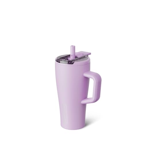 Image of BruMate Era Flip 20oz Kids Tumbler with Covered Flip Down Straw | 100% Leakproof Insulated Kids Cup | Made of Stainless Steel | Cup Holder Friendly | 20oz (Lavender)