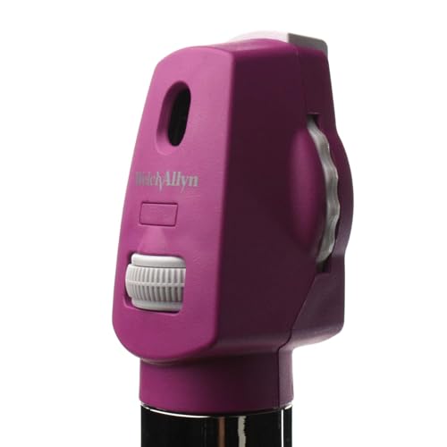Image of OTICA We|ch A||yn 12870 Pocket LED Ophthalmoscope incl. Handle - LED Professional Diagnostic Eye Examination Instrument for Ophthalmologists, ENT & Medical Practitioners with Free AA Batteries 1-Year Warranty (Purple)