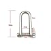 2Pc Stainless Steel 316 Keypin Halyard Flat D Boat Shackle Long D Shackle 5mm (3/16