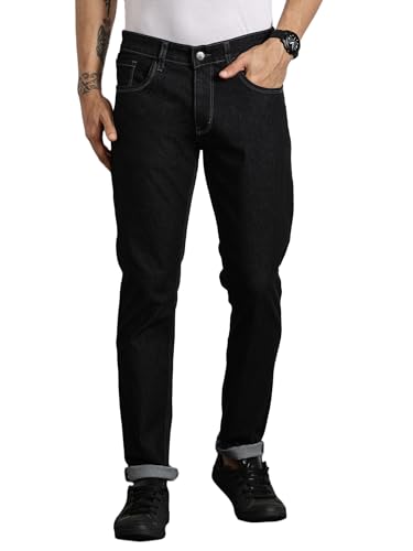 Image of Thomas Scott Men's | Solid | Brathable Fabric | Denim | Mid Rise | Casual Jeans for Men